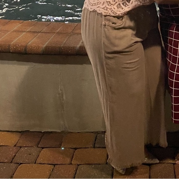 plus size linen blend pants - Picture 2 of 8